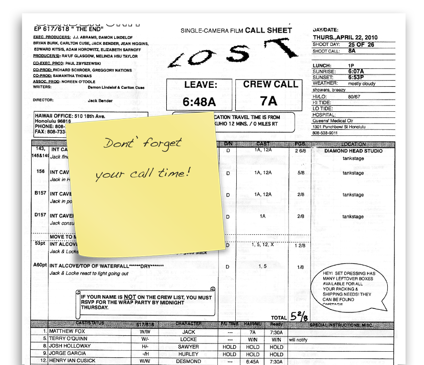 Home Old Call Sheet - Home -