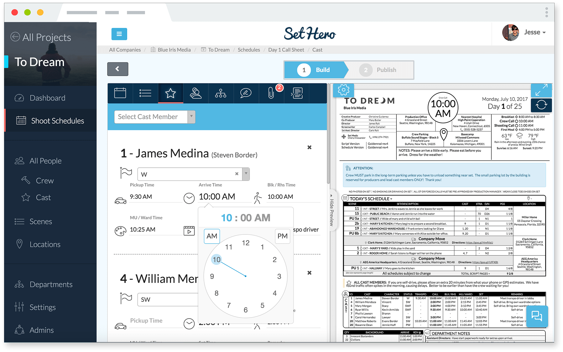 Create Call Sheets in the Cloud Create Call Sheets in the Cloud