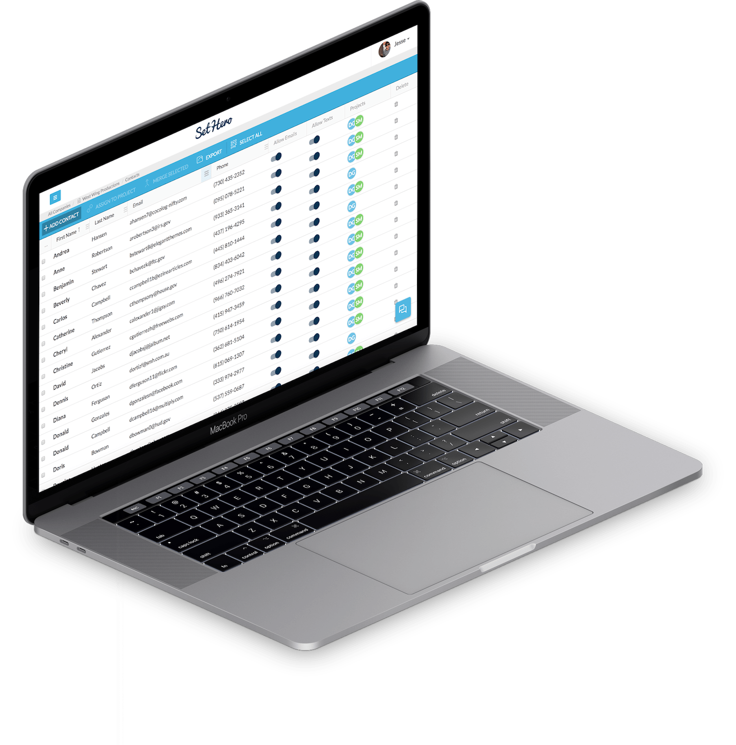 Organize media production company contacts with SetHero Organize media production company contacts with SetHero