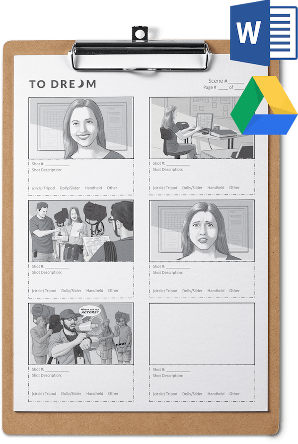 Preview of a Storyboard Template for Filmmaking - Word and Google Docs Preview of a Storyboard Template for Filmmaking - Word and Google Docs