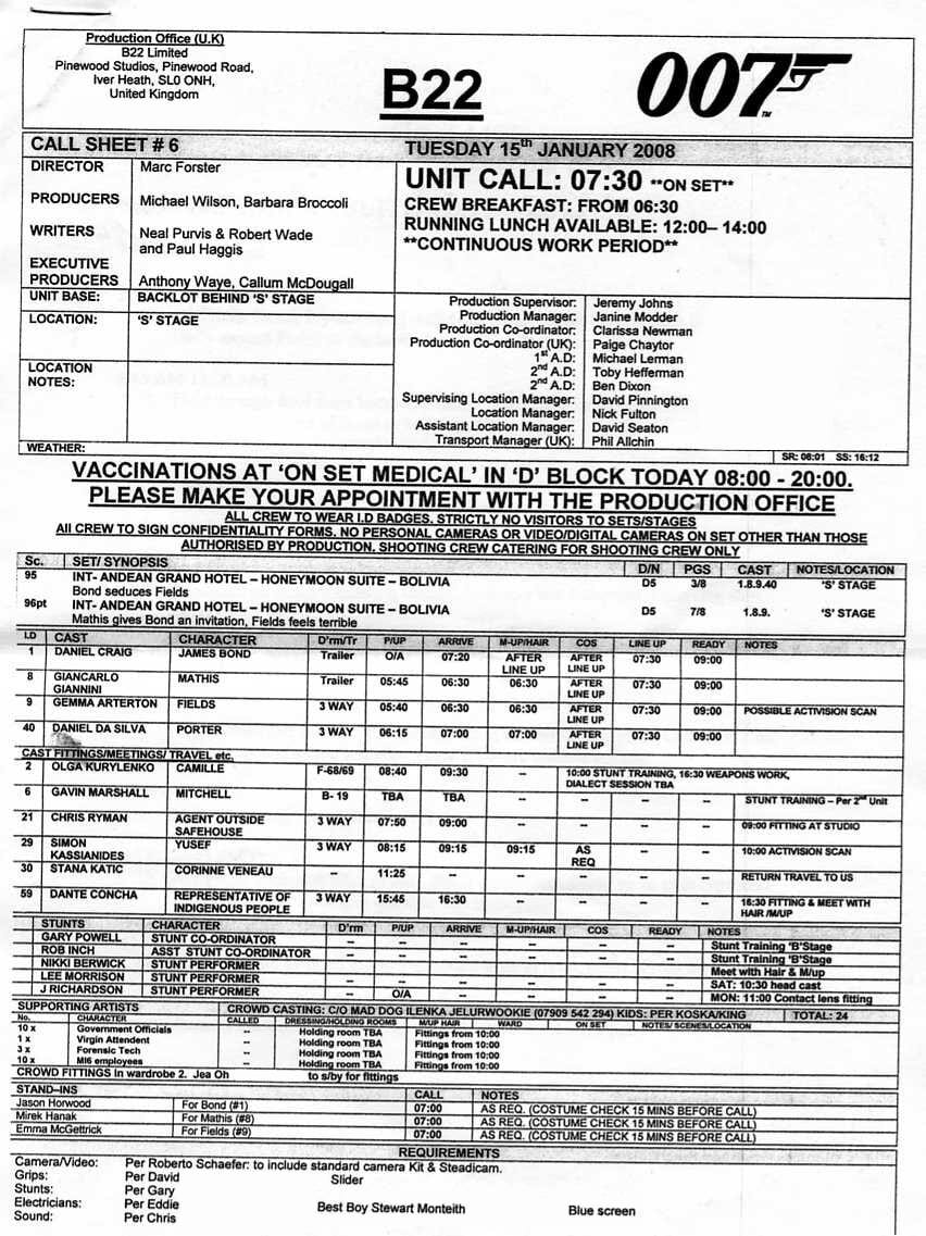 Home Call Sheet Template Outdated - Home -